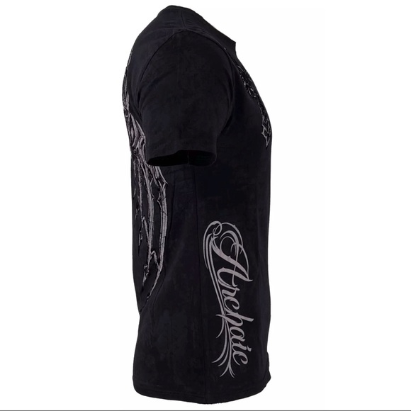 Xtreme Couture by Affliction Men's T-Shirt Stone Ranger Biker Cross - Picture 5 of 10